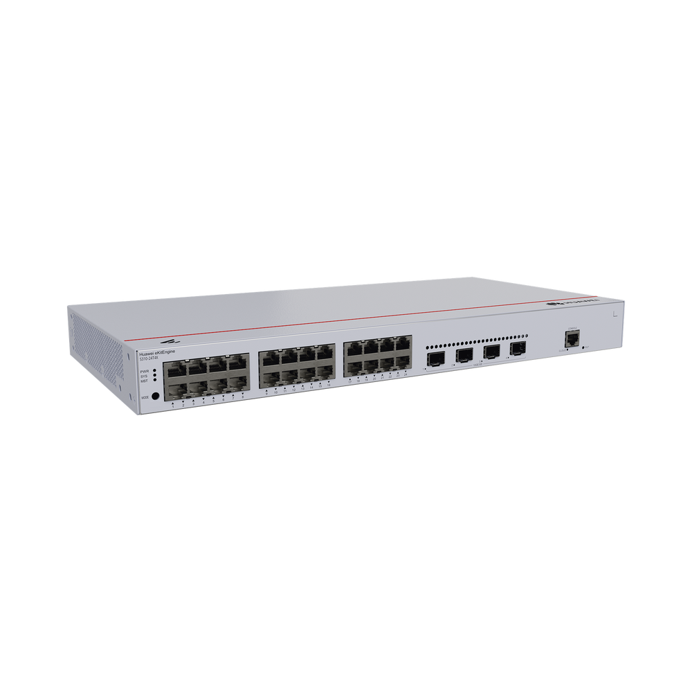 Switch de Distribución/Core Gigabit Administrable  Capa 3 / 24 puertos 10/100/1000 Mbps  / 4 Puertos 10GE SFP+ Uplink / ERPS / Rutas Estáticas / iStack / Administración Nube Gratis