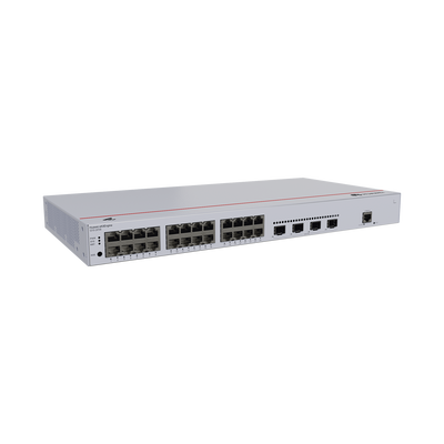 Switch de Distribución/Core Gigabit Administrable  Capa 3 / 24 puertos 10/100/1000 Mbps  / 4 Puertos 10GE SFP+ Uplink / ERPS / Rutas Estáticas / iStack / Administración Nube Gratis