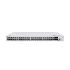 Switch de Distribución/Core Gigabit Administrable PoE Capa 3 / 48 puertos 10/100/1000 Mbps (PoE) / 4 Puertos 10GE SFP+ Uplink / ERPS / Rutas Estáticas / iStack / PoE Perpetuo / 380W / Administración Nube Gratis
