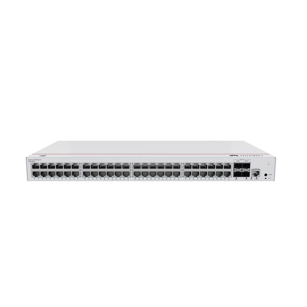 Switch de Distribución/Core Gigabit Administrable  Capa 3 / 48 puertos 10/100/1000 Mbps  / 4 Puertos 10GE SFP+ Uplink / ERPS / Rutas Estáticas / iStack / Administración Nube Gratis