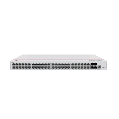 Switch de Distribución/Core Gigabit Administrable  Capa 3 / 48 puertos 10/100/1000 Mbps  / 4 Puertos 10GE SFP+ Uplink / ERPS / Rutas Estáticas / iStack / Administración Nube Gratis