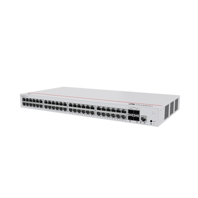 Switch de Distribución/Core Gigabit Administrable  Capa 3 / 48 puertos 10/100/1000 Mbps  / 4 Puertos 10GE SFP+ Uplink / ERPS / Rutas Estáticas / iStack / Administración Nube Gratis