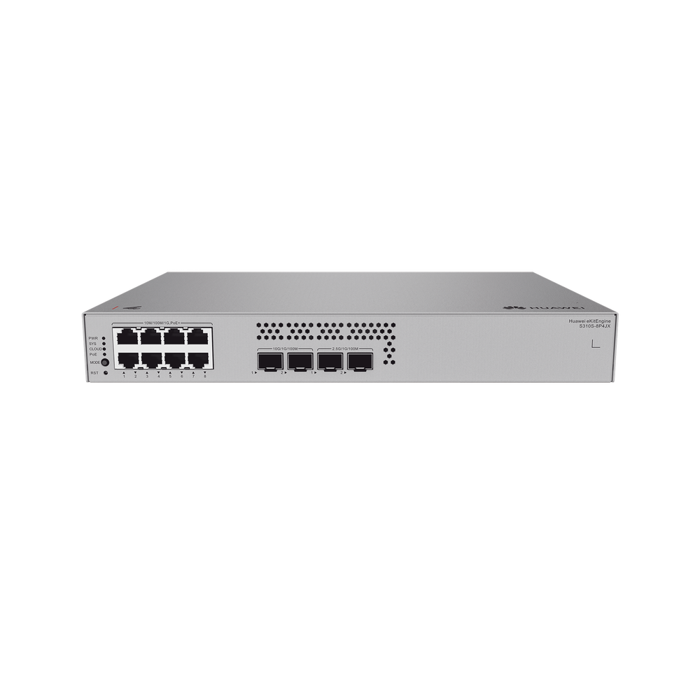 Switch de Acceso Gigabit Administrable PoE Capa 2+ / 8 puertos 10/100/1000 Mbps (PoE) / 2 Puertos 2.5GE SFP + 2 Puertos 10GE SFP+ Uplink  / ERPS / Rutas Estáticas / PoE Perpetuo / 128 W / Administración Nube Gratis