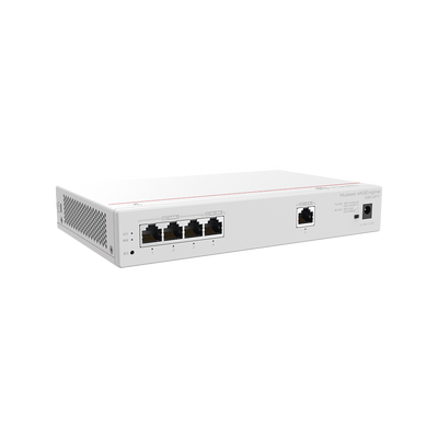 Router Multi-Servicio / 1 puerto 10/100/1000 Mbps(WAN) / 4 puertos 10/100/1000 Mbps(LAN) PoE+ (802.3af/at) / 50W / Rendimiento 1 Gbps / Controla hasta 32 APs / Hasta 150 Clientes / Administración Nube Gratis