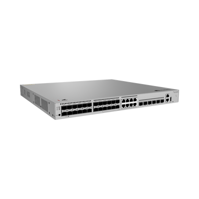 Switch Empresarial Core Gigabit Administrable  Capa 3 / 24 puertos 1GE SFP ( Combo con 8 Puertos 10/100/1000 Mbps) / 4 Puertos 10GE SFP+ Uplink / 2 Puertos 10GE SFP+ (Stack) / ERPS / Ruteo Dinámico (RIP, OSPF, IS-IS y BGP)  / iStack / Administraci&
