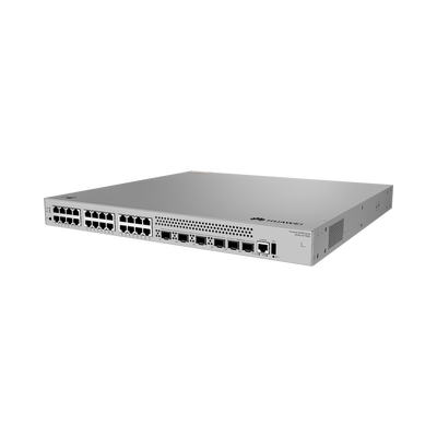 Switch Empresarial Core Gigabit Administrable  Capa 3 / 24 Puertos 10/100/1000 Mbps / 4 Puertos 10GE SFP+ Uplink / 2 Puertos 10GE SFP+ (Stack) / ERPS / Ruteo Dinamico (RIP, OSPF, IS-IS y BGP)  / iStack / Administración Nube Gratis