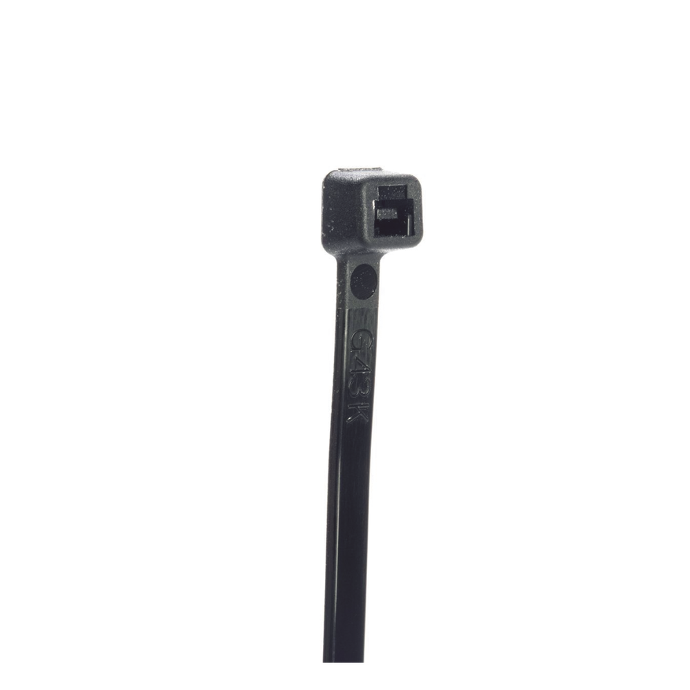 Cincho de Nylon 6.6 StrongHold™, 188mm largo x 4.8mm ancho, Color Negro, Exterior Resistente a Rayos UV, Paquete de 1000pz
