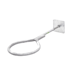 Ancla con Aro, largo: 40 cm. de 1/2" de espesor para Losa o Pared. Galvanizado por Inmersión.