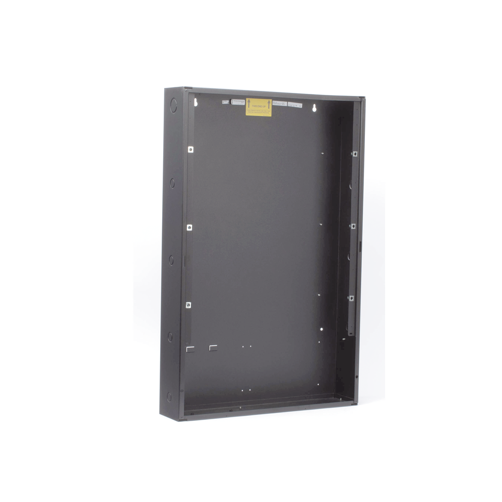 Caja posterior de 3 niveles para gabinete de panel contra incendio NOTIFIER, acero calibre 16, color negro