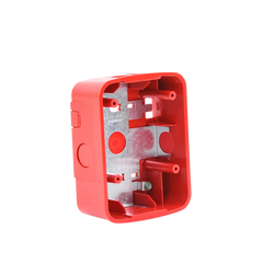 Caja de Montaje en Pared para Bocina y Bocina con Lampara Estroboscopica y para montaje en Techo de Bocinas, Color Rojo