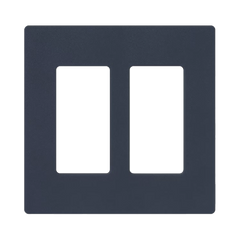 Tapa Color Deap Sea  Satin para interruptor o dimmer Lutron, 2 gang, limpio y moderno