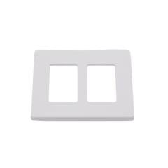 Tapa Color Blanco Satin Snow para interruptor o dimmer Lutron, 2 gang, limpio y moderno