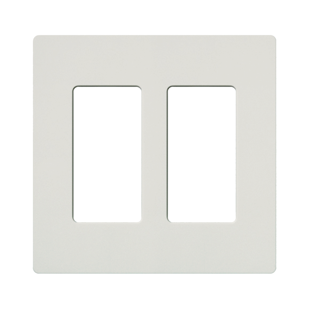 Tapa Color Blanco Satin Snow para interruptor o dimmer Lutron, 2 gang, limpio y moderno