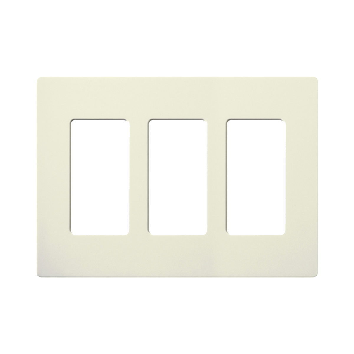 Tapa Color Blanco Biscuit para interruptor o dimmer Lutron, 3 gang, limpio y moderno