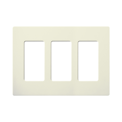 Tapa Color Blanco Biscuit para interruptor o dimmer Lutron, 3 gang, limpio y moderno