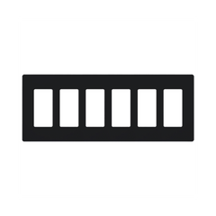 Placa 6 espacios pata dimmer o apagadores Lutron