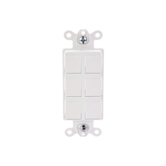 Caja de pared para contactos varios, 6 mini espacios.