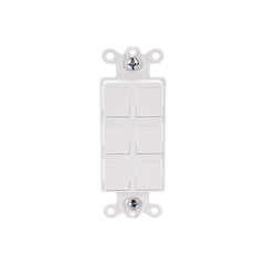Caja de pared para contactos varios, 6 mini espacios.