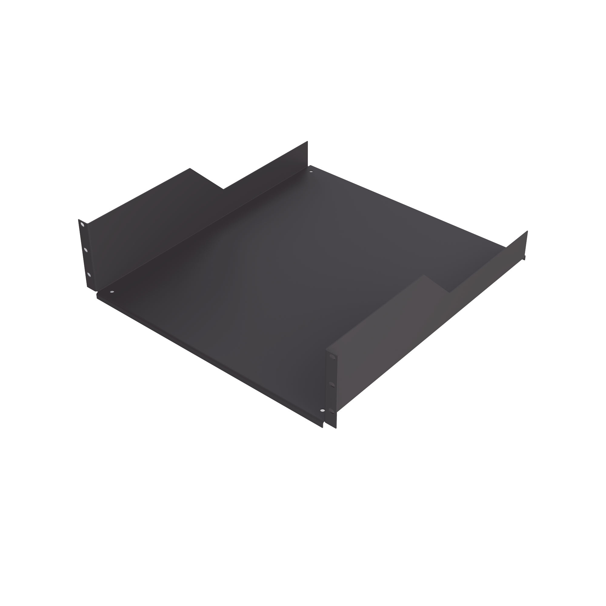 Charola para Soportar Equipos en Rack de 19 in, Profundidad de 50 cm, Color Negro, 3U