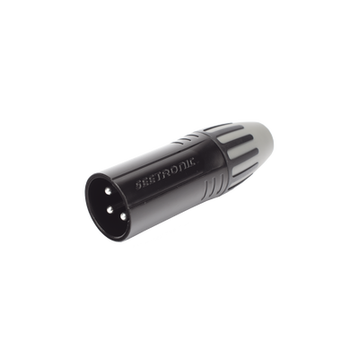 XLR conector de cable macho, carcasa enchapada en negro, contactos enchapados en plata