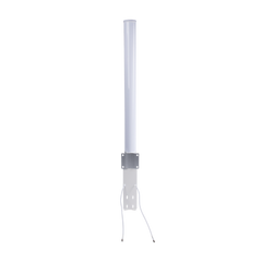 Antena Omnidireccional en 2.4 GHz, Rango de Frecuencias (2.3 - 2.5 GHz), Ganancia de 10 dBi, Doble Polaridad MIMO 2x2, Incluye Jumpers