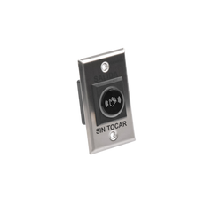 Botón de Salida sin Contacto / Sensor IR / Iluminado / Normalmente Abierto y Cerrado / Distancia Ajustable de Detección /  Rele Ajustable de 0.5 a 30 Segundos / Uso Interior