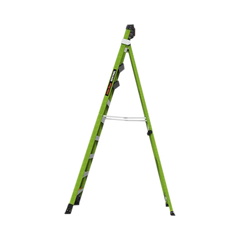 Escalera de 3.05 m Capacidad máxima de 170 Kg, inclinada, de fibra de vidrio con almohadilla de pared giratoria.