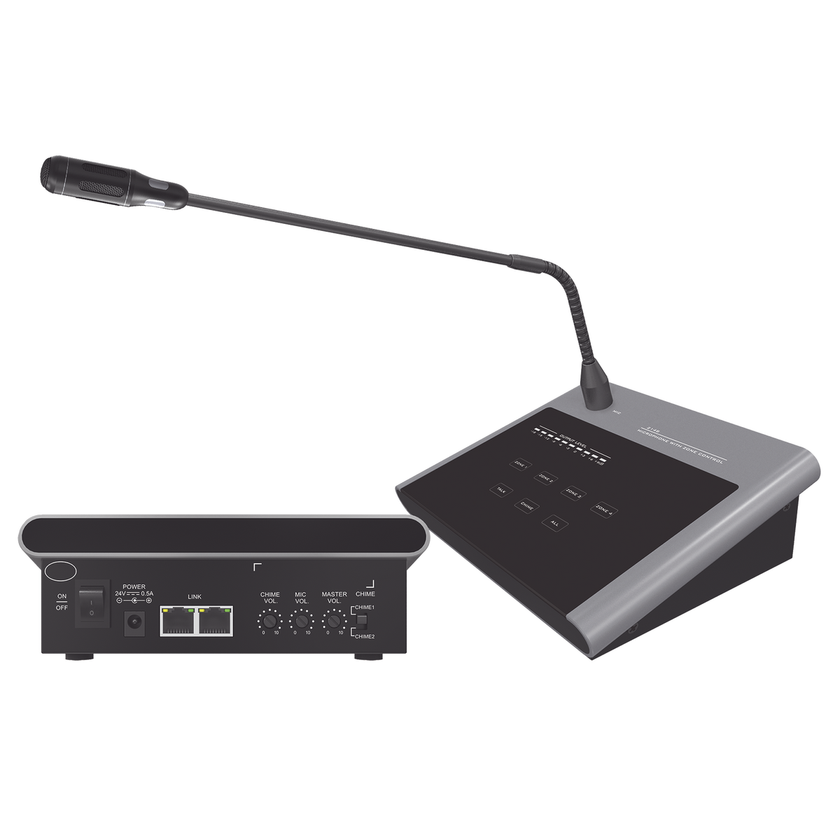 Microfono Remoto de 4 Zonas Para Sistema de Voceo | Compatible Con Amplificadores SF4240UC y SF2240UC
