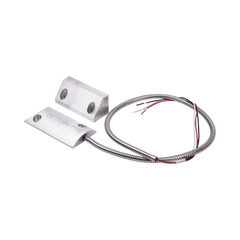 Contacto Magnético para Piso, Salida Dual NC/NA, GAP 65mm, Cubierta de Aluminio con 55cm de Cable Blindado