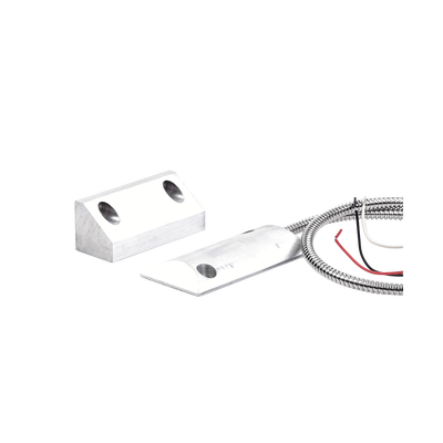 Contacto Magnético para Piso, Salida Dual NC/NA, GAP 65mm, Cubierta de Aluminio con 55cm de Cable Blindado