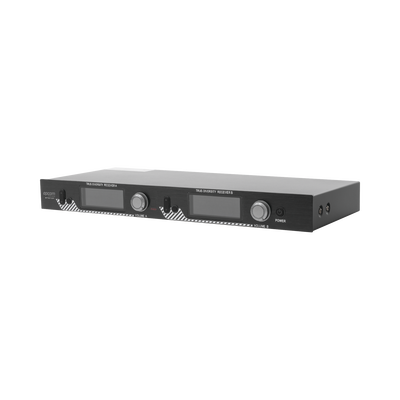Kit de Microfonía inalámbrico | 2 Micrófonos de mano | Receptor UHF | Pantalla LCD | 200 Canales | Gran cobertura