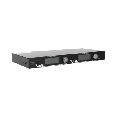Kit de Microfonía inalámbrico | 2 Micrófonos de mano | Receptor UHF | Pantalla LCD | 200 Canales | Gran cobertura
