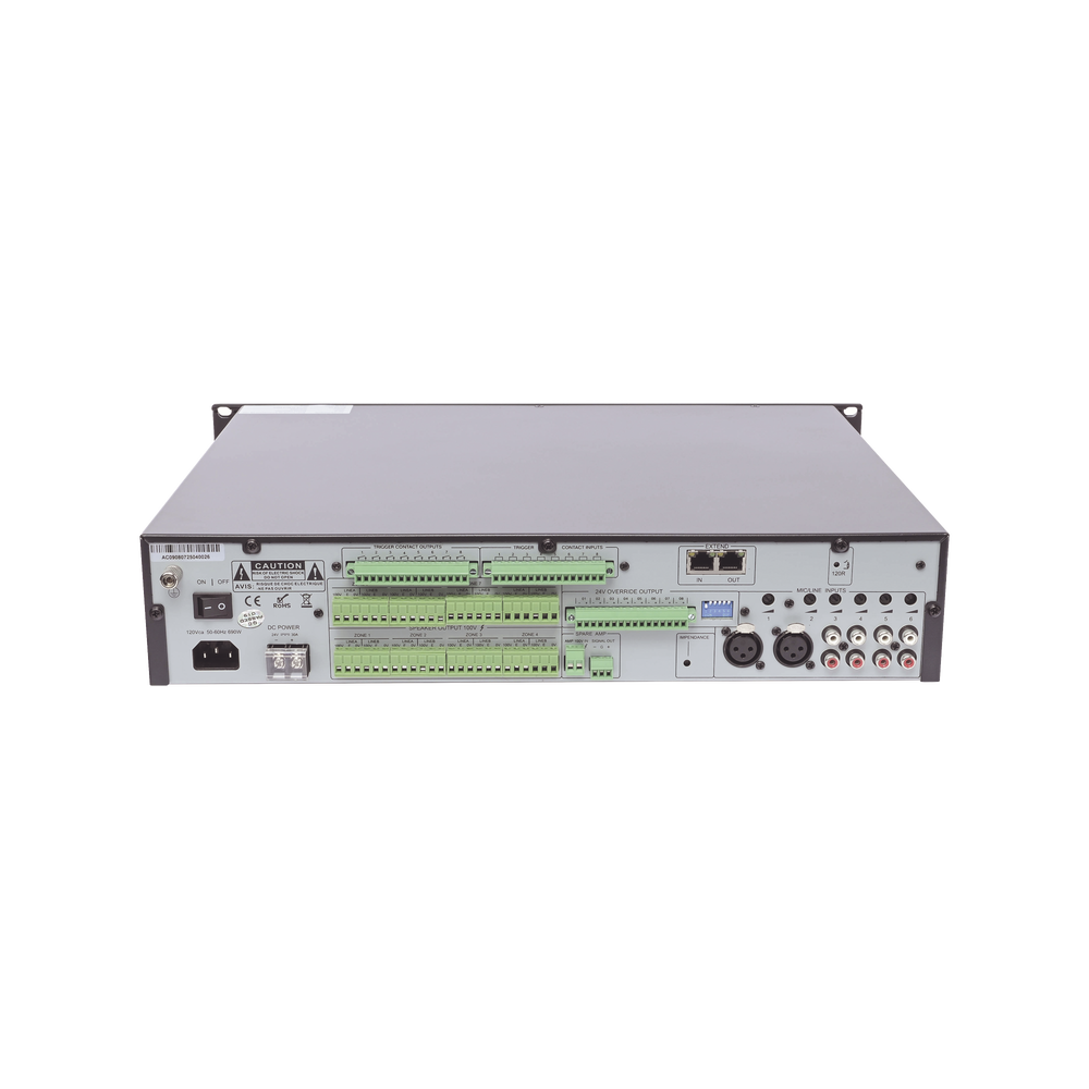 Controlador de Extensión de Evacuación de Voz | 8 Zonas | 500W | Soporta Máx. 19 SF6200MS en Cascada