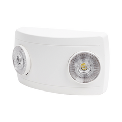 Luz de Emergencia Dual LED ultra compacta/150 lúmenes/Luz fría/Batería de Respaldo Incluida/Botón de test.