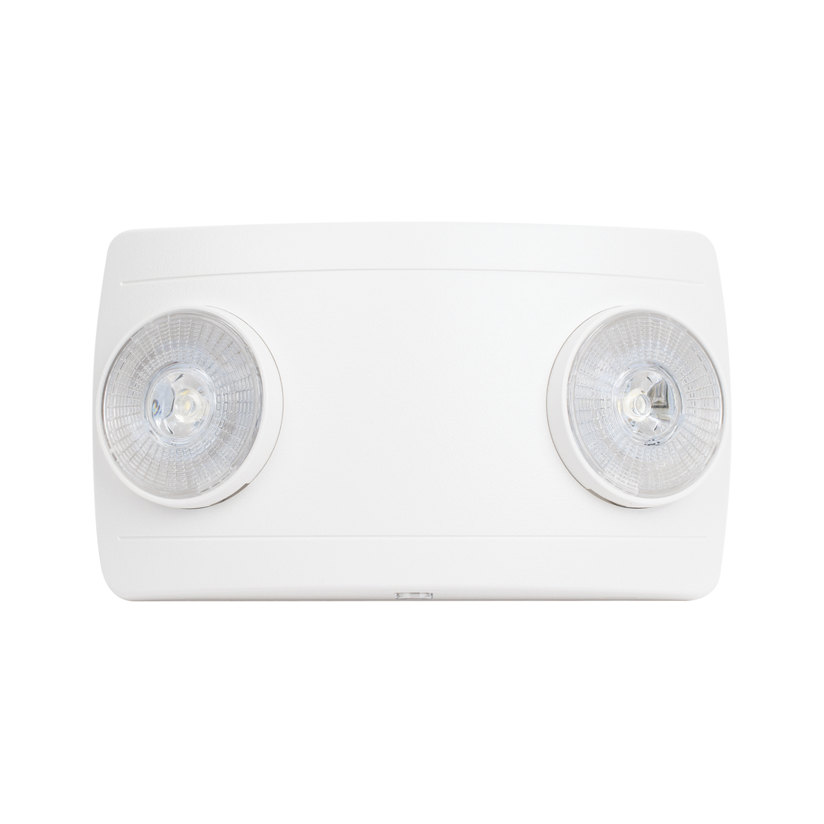 Luz de Emergencia Dual LED ultra compacta/150 lúmenes/Luz fría/Batería de Respaldo Incluida/Botón de test.