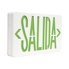 Letrero LED DUAL de SALIDA Universal con alto brillo/uso en pared, lateral o techo/Batería de Respaldo Incluida.