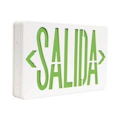 Letrero LED DUAL de SALIDA Universal con alto brillo/uso en pared, lateral o techo/Batería de Respaldo Incluida.