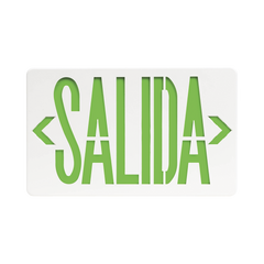 Letrero LED DUAL de SALIDA Universal con alto brillo/uso en pared, lateral o techo/Batería de Respaldo Incluida.