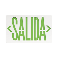 Letrero LED DUAL de SALIDA Universal con alto brillo/uso en pared, lateral o techo/Batería de Respaldo Incluida.