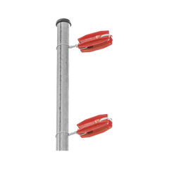 Aislador de color Rojo para postes de esquina de alta Resistencia con Anti UV de uso en cercos eléctricos