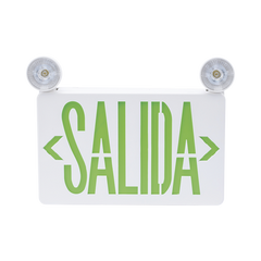 Letrero de Emergencia LED DUAL de SALIDA con Luz de Emergencia/Montaje Universal (pared, lateral o Techo)/Batería de Respaldo Incluida
