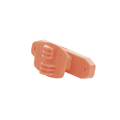 Aislador de Paso color Naranja reforzado para cercos eléctricos, resistente al clima extremoso