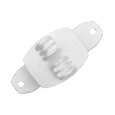 Aislador de Paso Blanco reforzado para cercos eléctricos, resistente al clima extremoso