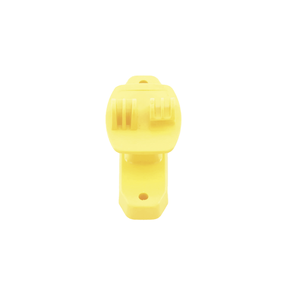 Aislador de Paso color Amarillo reforzado para cercos eléctricos, resistente al clima extremoso