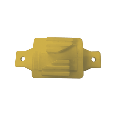 Aislador de Paso color Amarillo reforzado para cercos eléctricos, resistente al clima extremoso