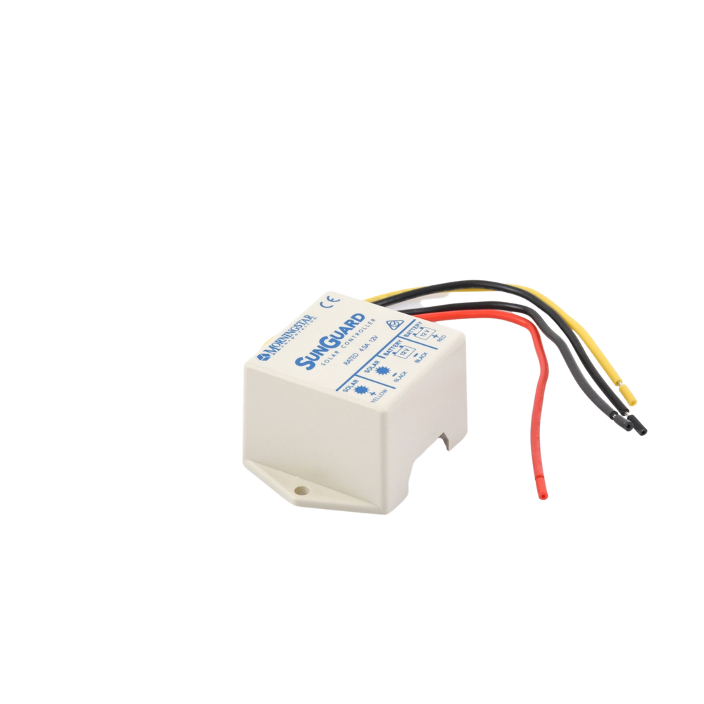 Controlador de Carga Solar PWM SunGuard 4.5 A / 12 VCC / Compensación de Temperatura / 100% Estado Sólido / -40°C a +85°C