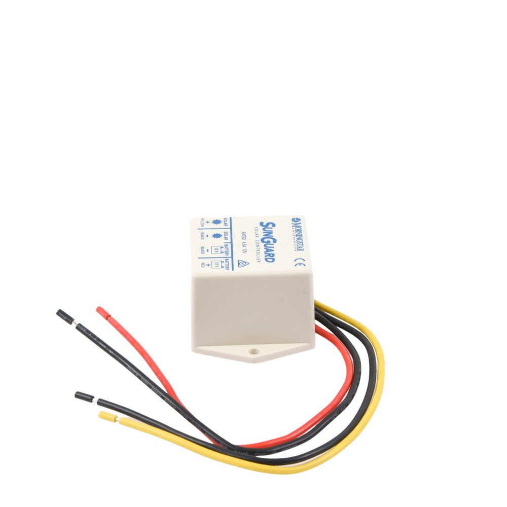Controlador de Carga Solar PWM SunGuard 4.5 A / 12 VCC / Compensación de Temperatura / 100% Estado Sólido / -40°C a +85°C