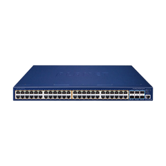 Switch Administrable Stacking Capa 3, 48 Puertos PoE Gigabit 802.3at, 6 Puertos SFP de 10 G, Incluye Fuente Redundante de 55 V cc