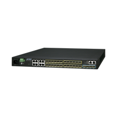 Switch Administrable L3 16-Puertos 100/1000X SFP, 8-Puertos Gigabit TP/SFP, 4-Puertos 10G SFP+ Stackable