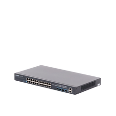 Switch Administrable Capa 3, 24-Puertos 10/100/1000T + 4-Puertos 10G SFP+, Apilable